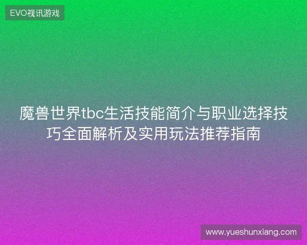 魔兽世界tbc生活技能简介与职业选择技巧全面解析及实用玩法推荐指南