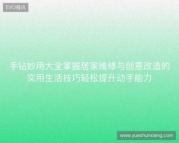 手钻妙用大全掌握居家维修与创意改造的实用生活技巧轻松提升动手能力